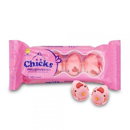 캐릭터 머쉬멜로우 핑크 40g 마쉬맬로우 머쉬멜로 어린이간식